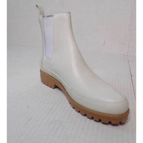 🆕 REBECCA ALLEN All Weather Chelsea Boot 9.5 Off-White - Picture 11 of 15